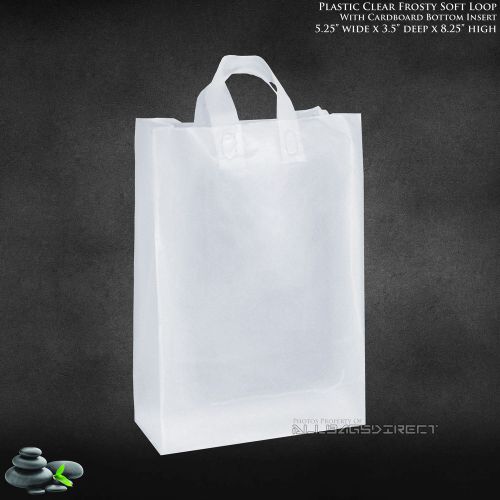 100 pcs frosted plastic bag clear frost retail bag merchandise bag 5.25&#034;x3.5&#034;x8&#034; for sale