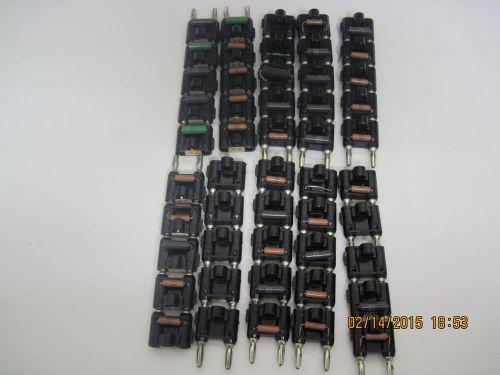 POMONA Double Banana Connectors USED Color of Connectors: Black Qty 50