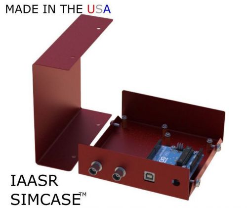 Red high quality steel enclosure for arduino 5x5x1.625 from iaasr simcase for sale