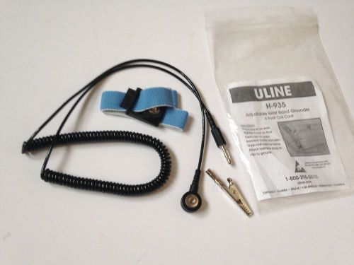 2 x Anti static Adjustable Wrist Band Grounder ,6 ft. Coil Cord ,ULINE H-935 ESD