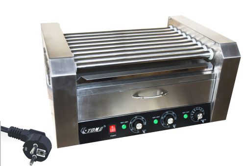 Hot dog machine  roller grill with bun warmer 9 rollers stainless steel 220v for sale