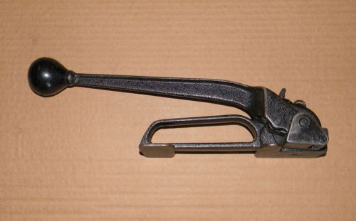 Vintage steel cast iron banding strapping packaging tool machine bander strapper for sale