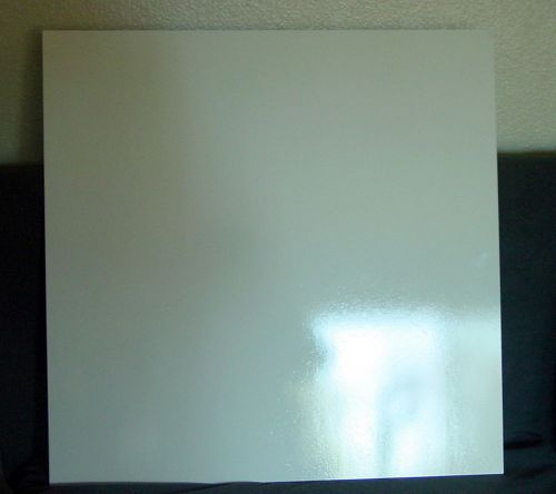 CARB PHASE 2 COMPLY GLOSSY WHITE MARKER BOARD 23 3/4&#034; x 23 3/4&#034; x 1/8&#034; New