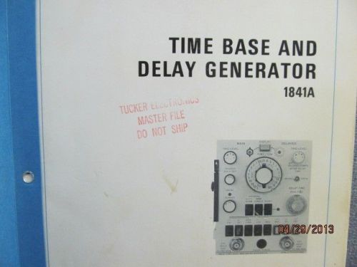 Agilent/HP 1841A Time Base Delay Generator. Operating and Service Manual/schems