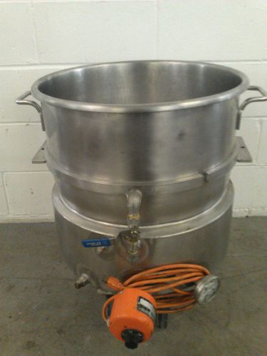 Groen vlm-80 80 quart jacket kettle built in heat on wheels use w/ hobart mixer for sale