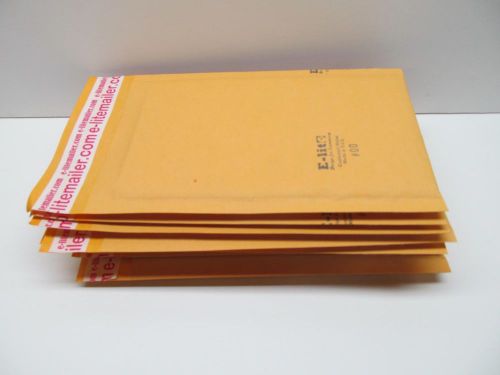 Lot of 10x brown kraft bubble mailers 5x10&#034; #00 padded self sealing envelopes for sale