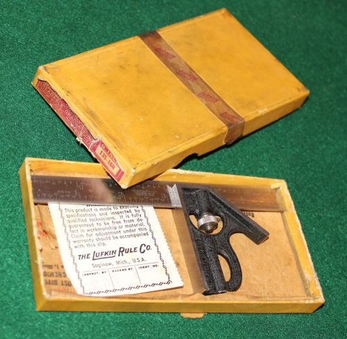 Classic LUFKIN 6 inch combination square in original box-NMINT