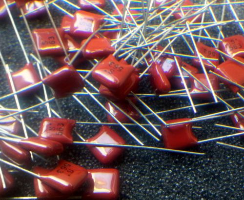 0.056uF 56nF 50V Red Polyester Capacitors  - 20pcs