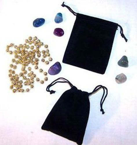 12 large black velvet drawstring storage jewelry bags soft bag coins rocks new for sale