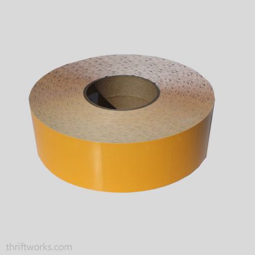 6 Rolls of 3,000 ORANGE Thermal Transfer Hang Tags 2.25&#034; x 1.25&#034; with 3&#034; Core