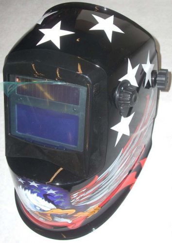 Eagle with Stars Auto Darkening Welding Helmet Solar Powered Variable Shade 9-13