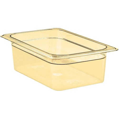 Cambro 1/2 gn high heat food pan, 4&#034; deep, 6pk amber 24hp-150 for sale