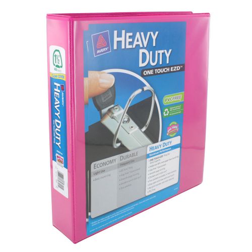 Avery heavy-duty view binder with 1.5-inch one touch ezd rings, pink, 1 binder ( for sale