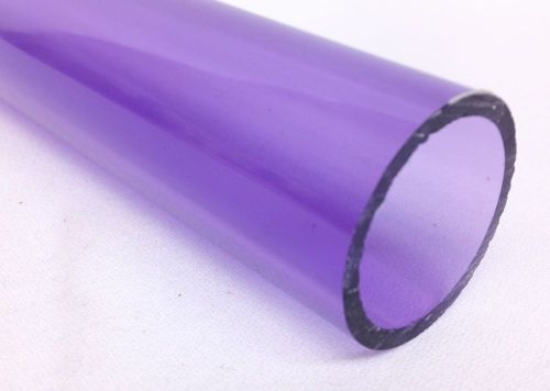 Clear Purple Acrylic Extruded Plexiglas Tube - 1.5 inch OD x 72 inches long