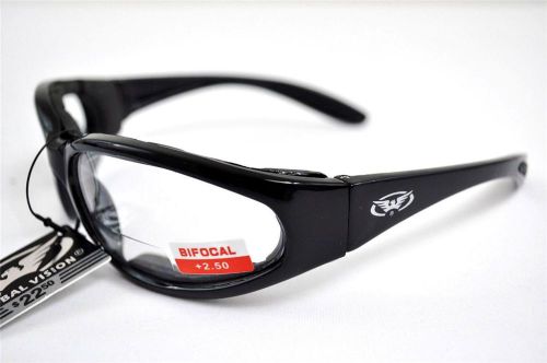 Global vision hercules 2 unbreakable bifocal safety glasses anti fog foam padded for sale