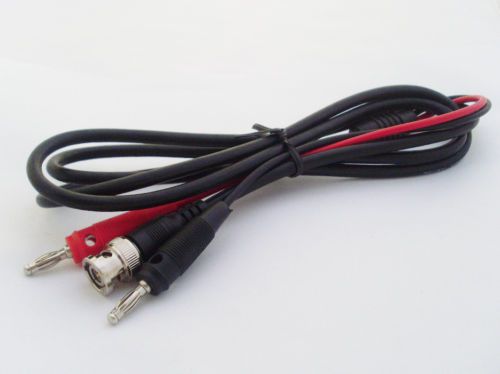 1x coaxial cable bnc male to dual banana plug test lead for sale