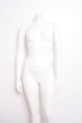 Vintage Full Body Female Headless White Fiberglass Mannequin Four Parts No Stand