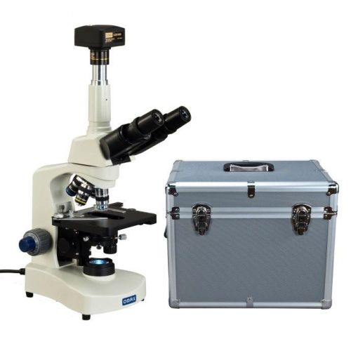 OMAX 2500X Trinocular Darkfield Compound Microscope+14MP Camera+Aluminum Case