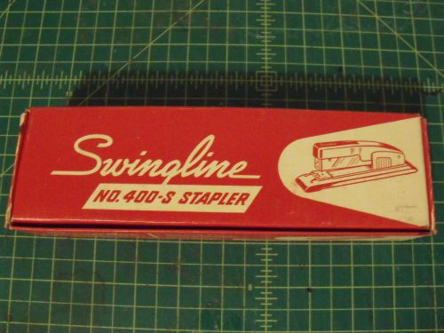rare &amp; htf VINTAGE SWINGLINE STAPLER NO. 400 - S w/ ORIGINAL BOX NOS U.S.A.