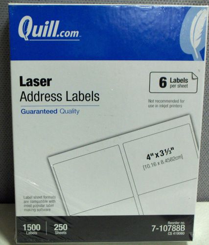 1500 Labels: 4 x 3.33&#034;, Blank shipping Labels, Avery 5164, 8164 Template 710788B