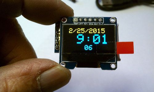 Tiny Arduino Pro Mini with Oled display, Li-Ion battery &amp; mini USB charger.