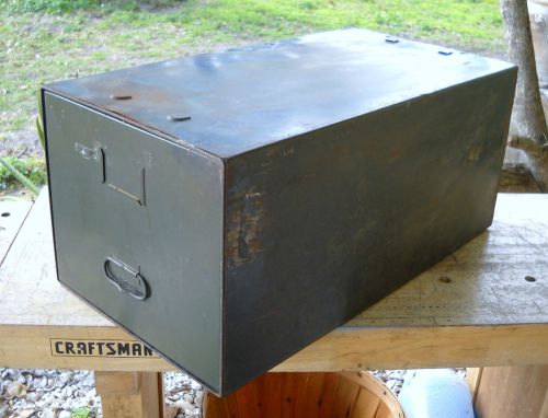 Vintage steel file cabinet-large single drawer-steel-use as is or upcycle for sale