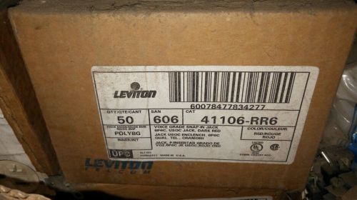 Leviton 41106-RR6  Voice Grade Snap In Jack Lot of 50
