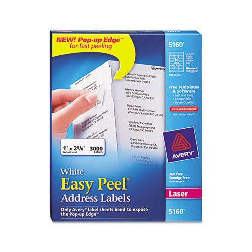 Avery Consumer Products Easy Peel Laser Address Labels, 3000/Box