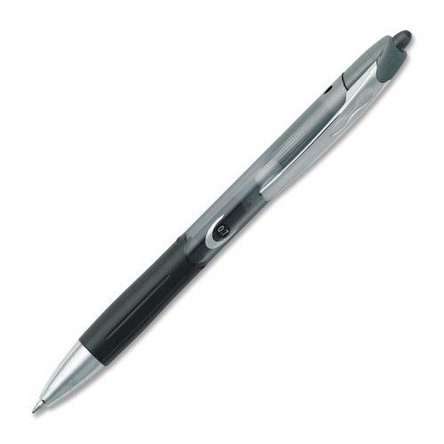 Bic Corporation Gel Pen, Retractable, Rubber Grip, .7mm, Med Pt., Black