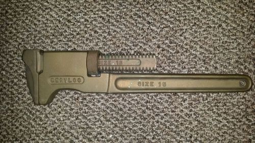 Non sparking berylco pipe wrench sz 15 for sale