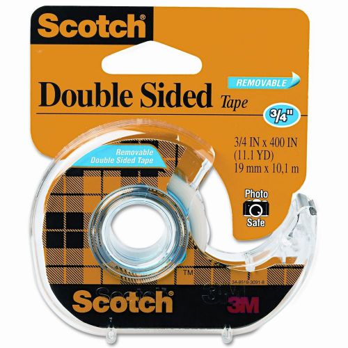3M 667 Double-Sided Removable Office Tape &amp; Dispenser, 3/4&#034; x 11 Yards