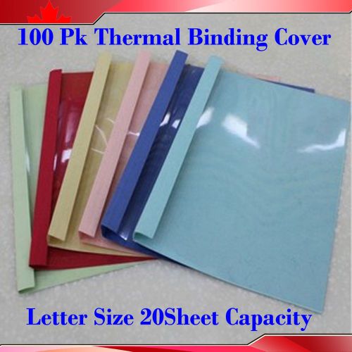 100pcs letter size 2mm(0.08&#039;) 20 sheet capacity hot thermal binding cover binder for sale