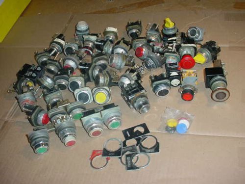 LOT ALLEN BRADLEY  MUSHROOM PUSH BUTTON STOP START SWTICHES &amp; OTHERS FAST SHIP
