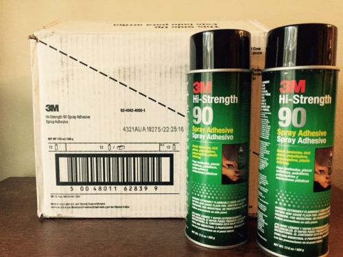 3M Hi-Strength 90 Spray Adhesive High Temp 17.6 oz Cans CASE OF 12