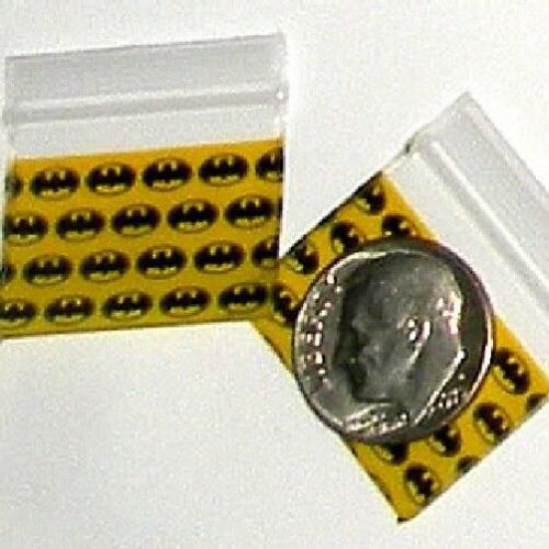 200 Batman 1 x 0.75&#034;  mini ziplock bags 1034  baggies
