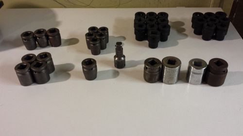 35 3/4 drive sockets various brands apex williams armstrong etc.. for sale