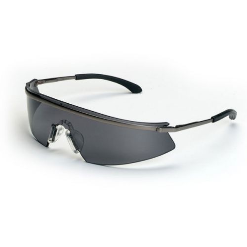 T3112AF MCR Crews Safety Glasses - Platinum Metal Frame and Grey Anti-Fog Lens