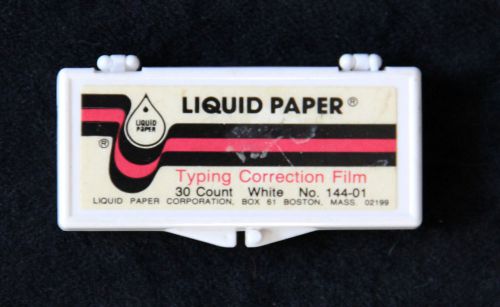 Liquid Paper Typing Correction Film Tape Typewriter Vintage 26 Sheets