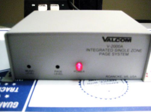 Clean Fully Tested Valcom V 2000A Integrated Single Zone Page System