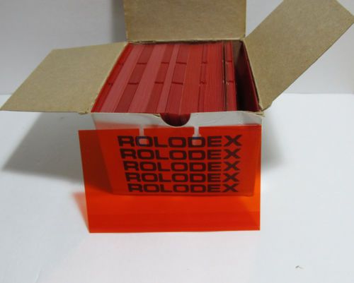 Rolodex TP 35 Orange Transparent Card Protectors 200 Plus