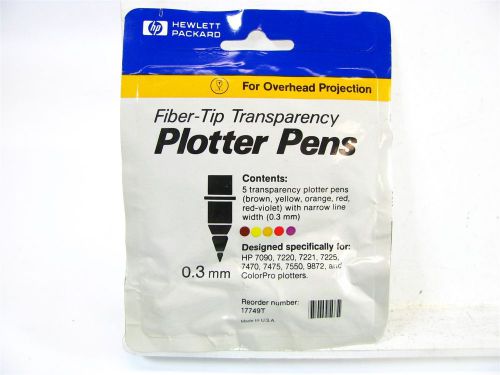 HP 17749T Fiber-Tip Transparency Overhead Projector Plotter Pens *New*