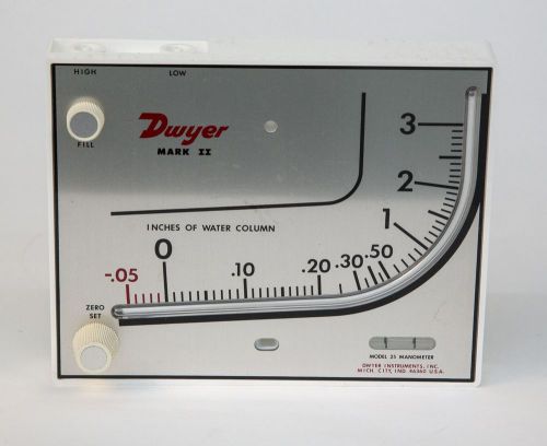 New Dwyer 25 Mark II Inclined Manometer