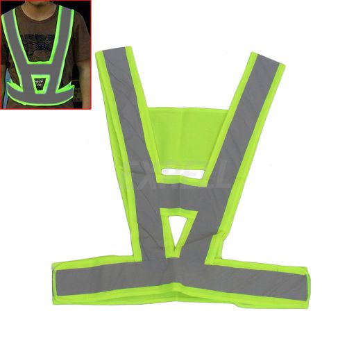 Green high visibility vest waistcoat jacket safety warning reflective coat for sale