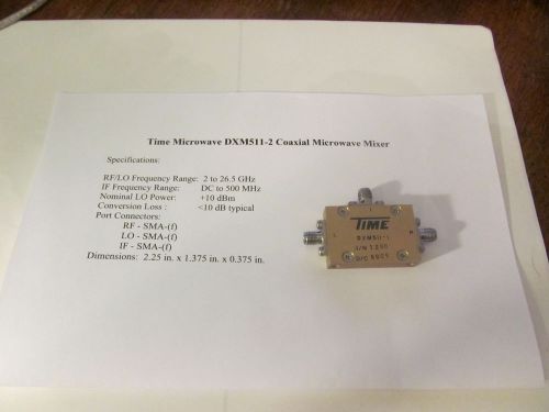 26.5 Ghz Mixer TIME Microwave DXM511-1  GIGATRONICS GIGA TRONICS 1026