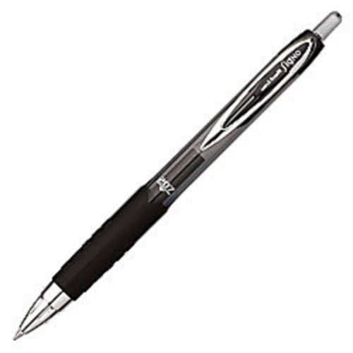 NEW Uni-ball 207 Retractable Fraud Prevention Gel Pens, Black Ink, Pack of 12