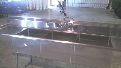 SINKS stainless steel 3 compartment