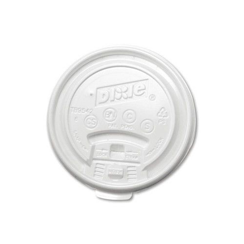 Dixie 10 oz Plastic Lid for Hot Drink Cup in White