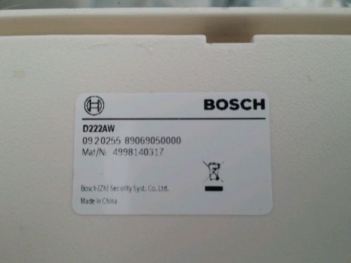 Bosch D222AW Keypad