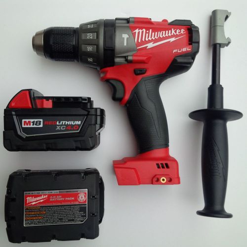 Milwaukee fuel 2604-20 18v 1/2&#034; hammer drill, (2) 48-11-1840 4.0 batteries m18 for sale
