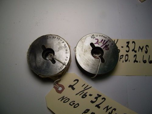 (1) SET - PLUG THREAD GAGE - 2 11/16-32 B,S,-2 ,GO O,D,2-55726, NOGO P.D. 2.6672